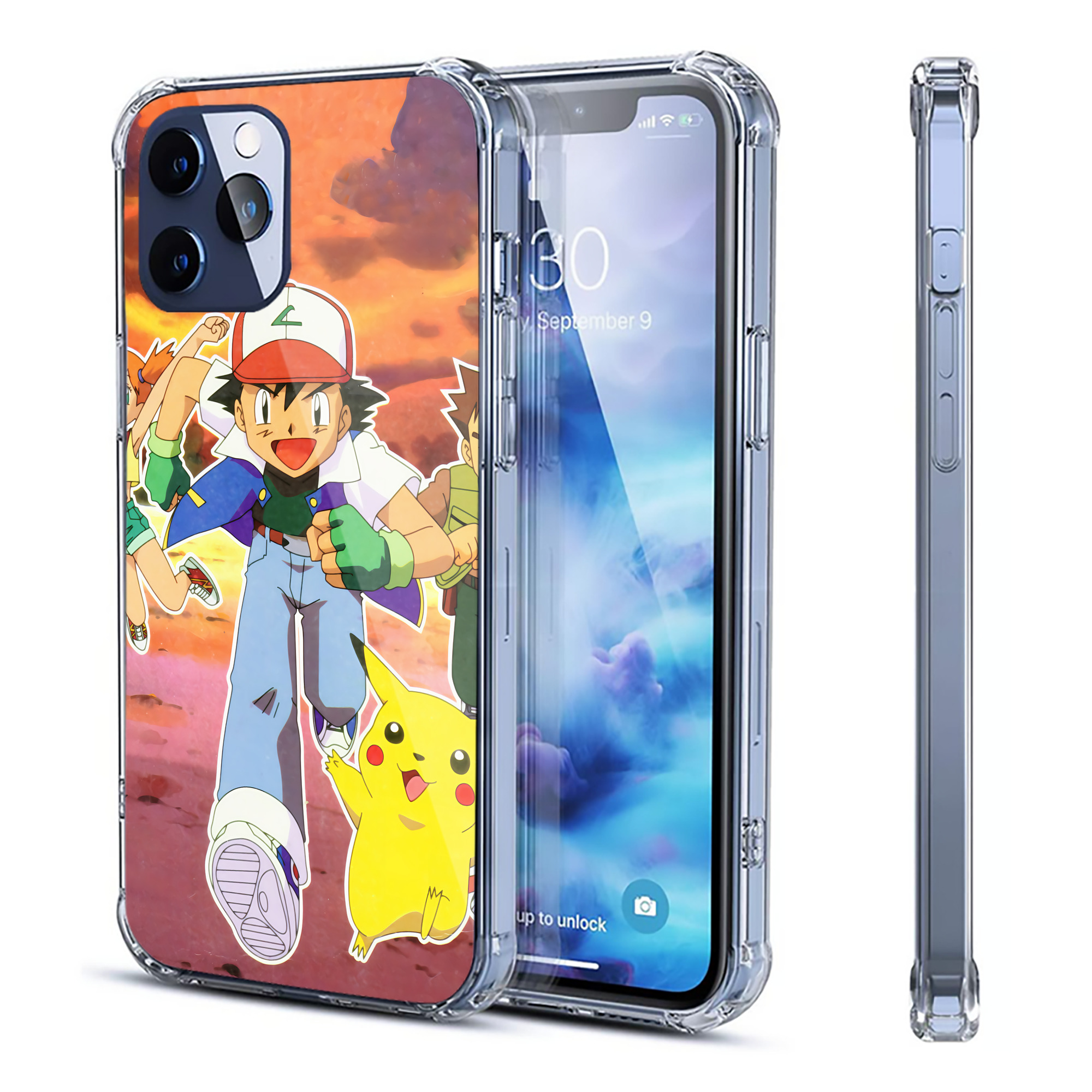 （画像用） ポケットモンスター Pokémon 【iPhone 12シリーズ対応】透明スマホケース（クリアソフトケース）